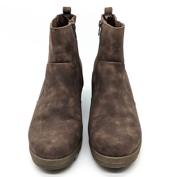 Sonoma Mayfly Hidden Wedge Brown Ankle Boots Women's Size 9.5 - Picture 2 of 7